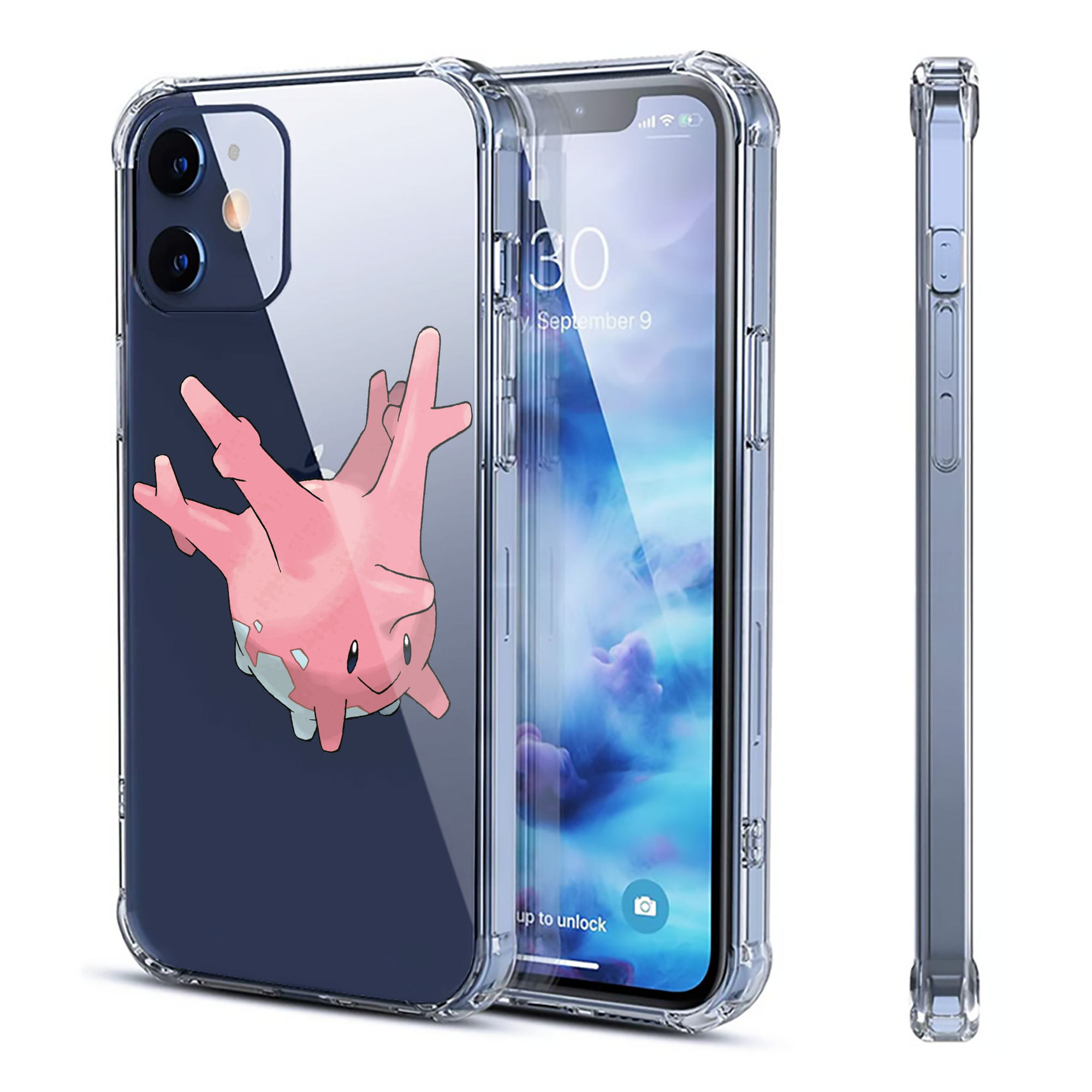 （画像用） ポケットモンスター Pokémon 【iPhone 12シリーズ対応】透明スマホケース（クリアソフトケース）